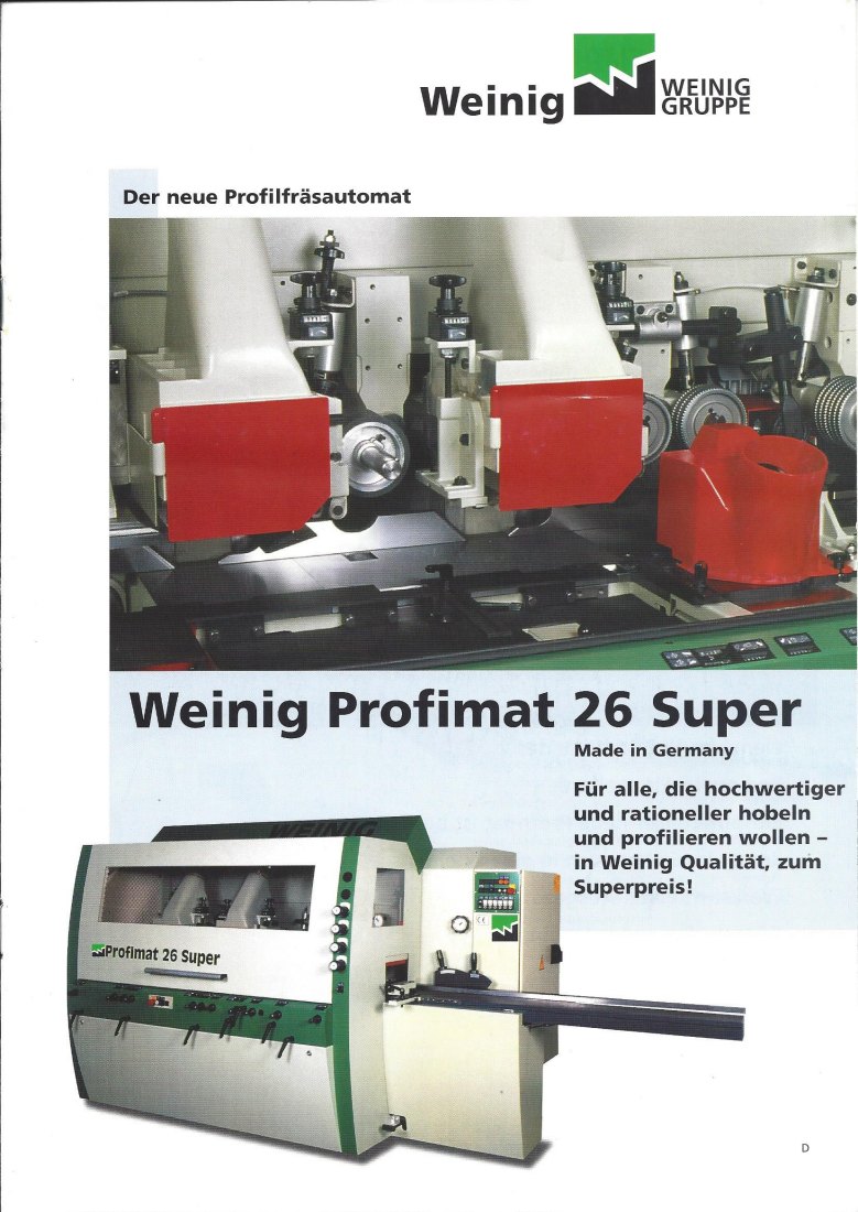 Erste Seite von Weinig Profimat 26 Super