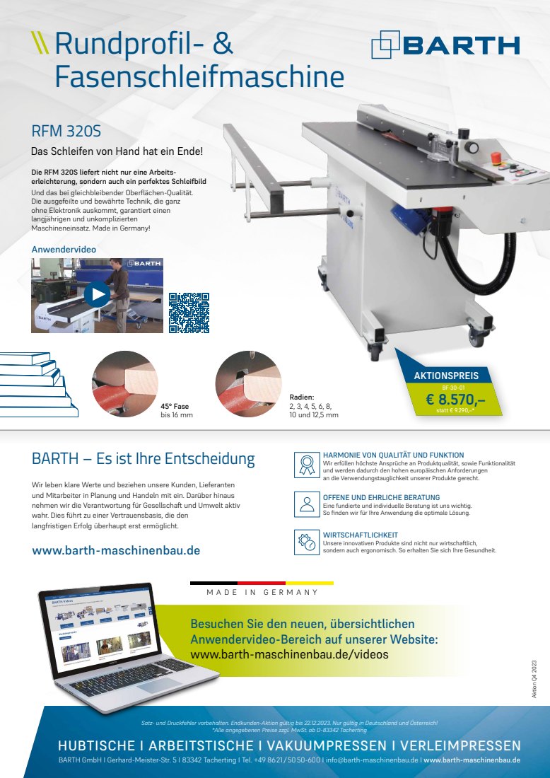 First page of Barth RFM 320S