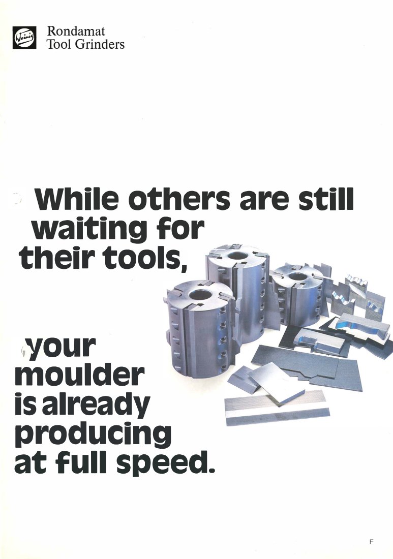 First page of Rondamat Tool Grinders