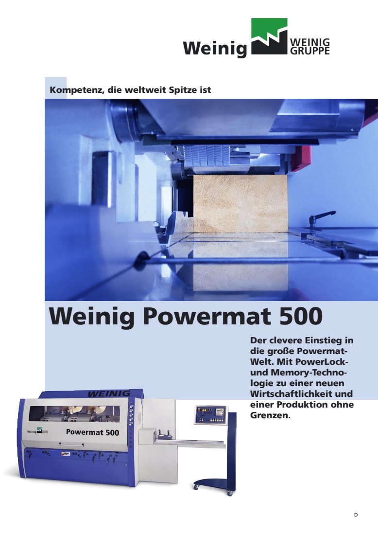 Erste Seite von Weinig Powermat 500