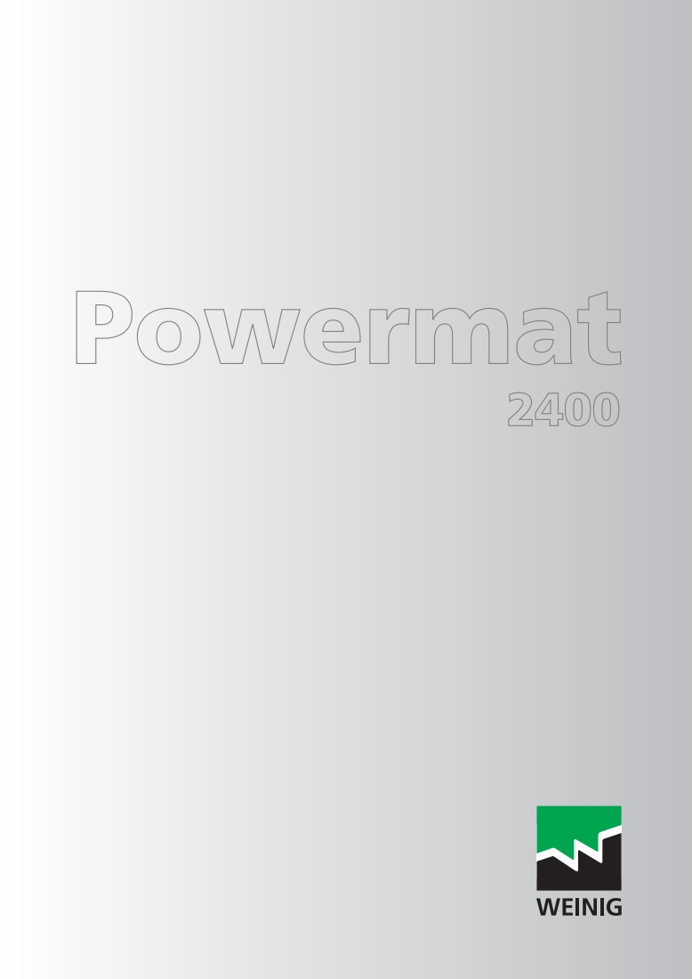 First page of WEINIG Powermat 2400
