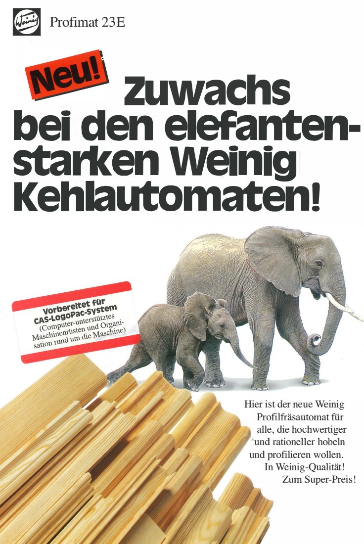 First page of Weinig Profimat 23E
