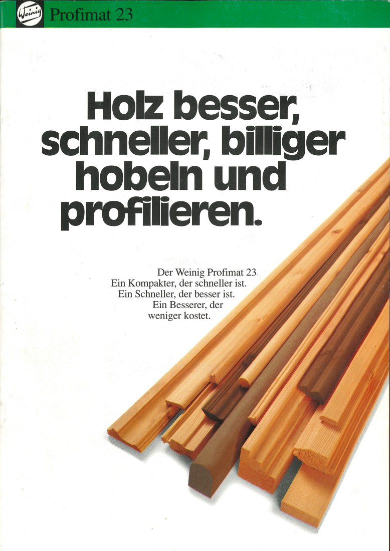 First page of WEINIG Profimat 23
