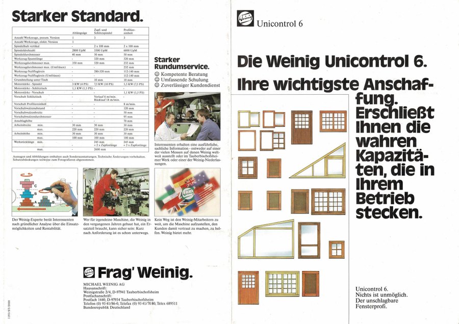 Erste Seite von Weinig Unicontrol 6