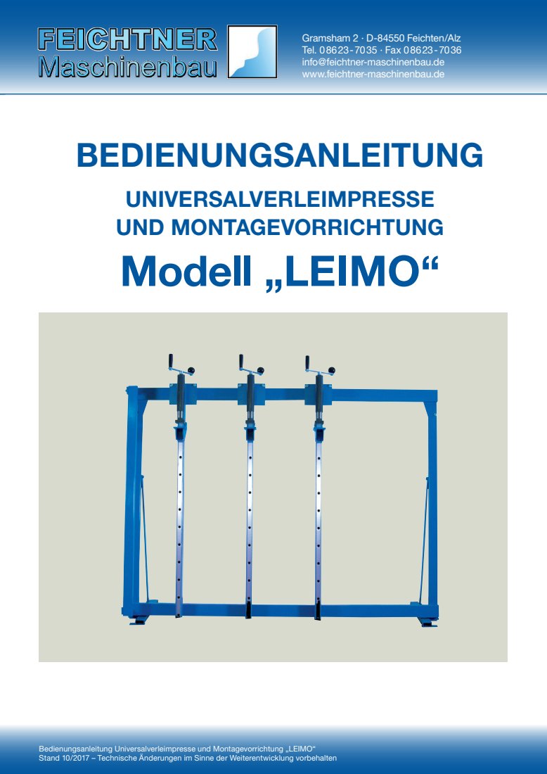 Erste Seite von Feichtner Leimo pro