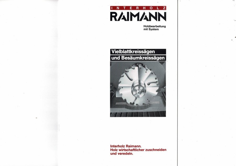 First page of Raimann (Weinig) KS 310 BV