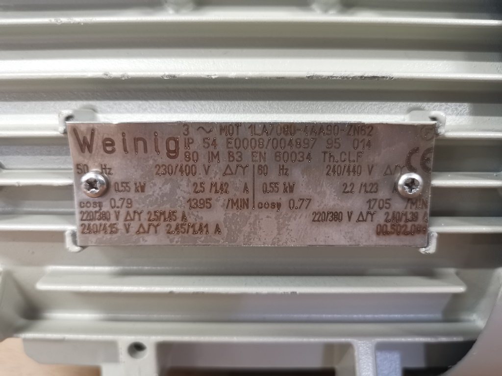 Bremsmotor WEINIG / SIEMENS 1LA7080-4AA90-ZN62