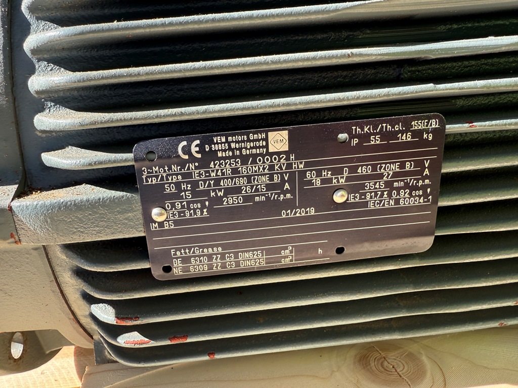 Elektromotor VEM Typ IE3-W41R 160MX2 KV HW