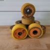 Rubberised feed rollers